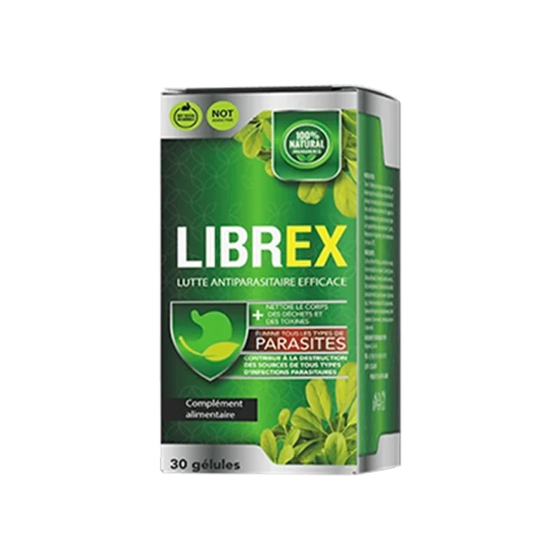 Librex — boîte du complément alimentaire 100 % naturel, lutte antiparasitaire, 30 gélules